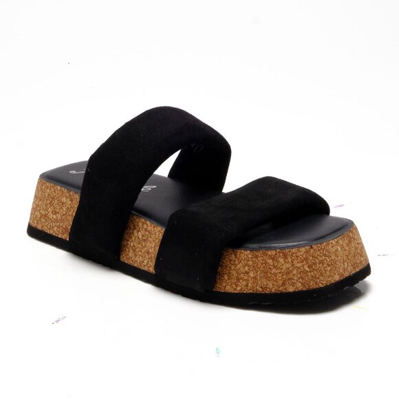 🎉LAST CHANCE🎉 FREE PEOPLE Fairmount Flared Sandals / Black - Picture 8 of 13